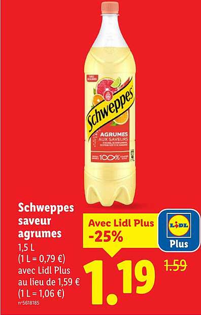 Schweppes saveur agrumes