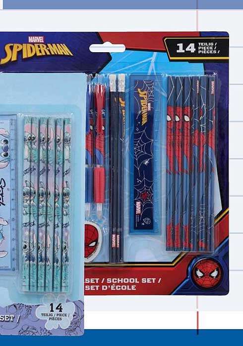 Set d'école Marvel Spider-Man - 14 pièces