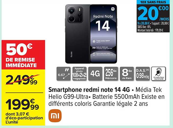 Smartphone redmi note 14 4G