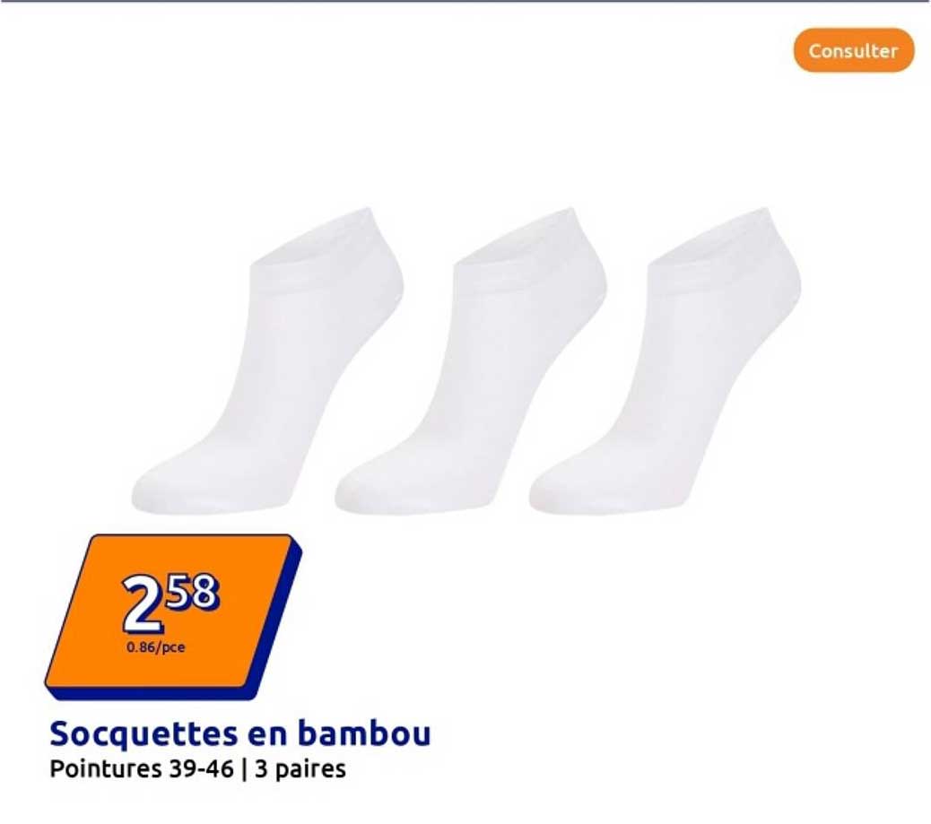 Socquettes en bambou