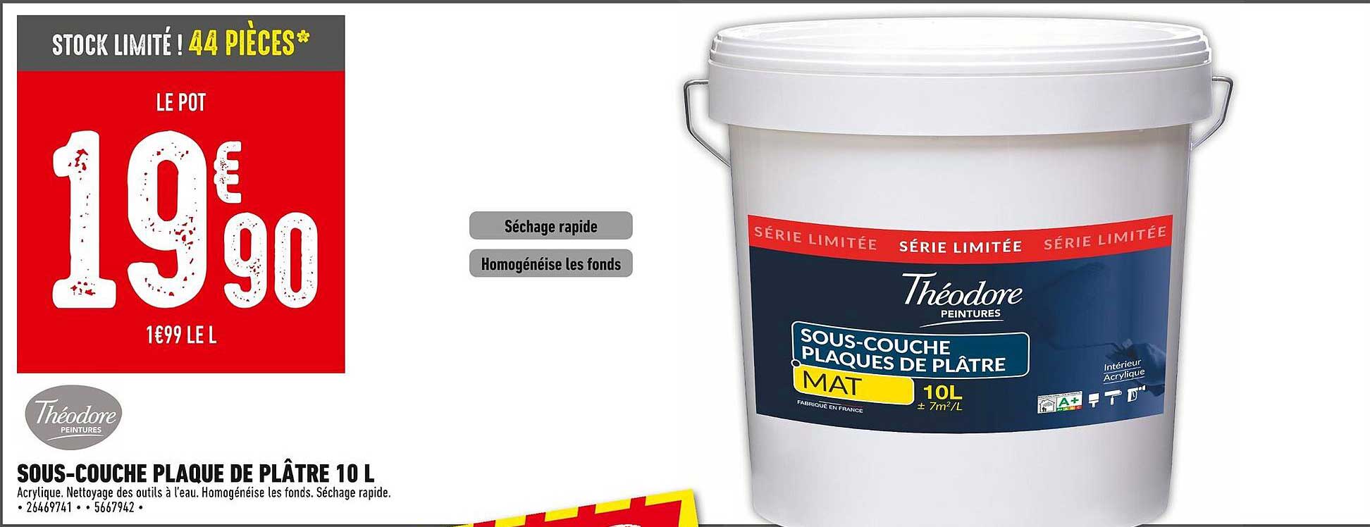 SOUS-COUCHE PLAQUE DE PLÂTRE 10 L