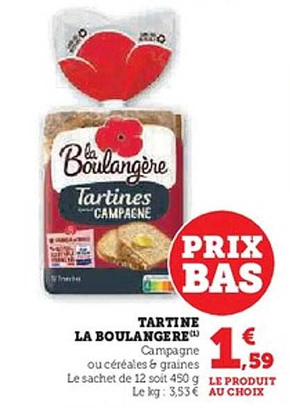 TARTINE LA BOULANGÈRE