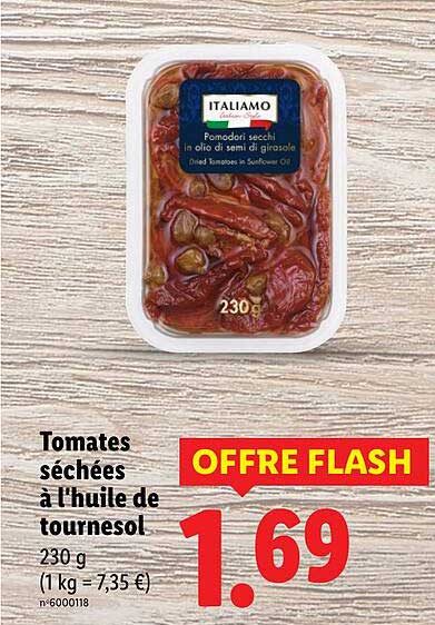 Tomates séchées à l'huile de tournesol