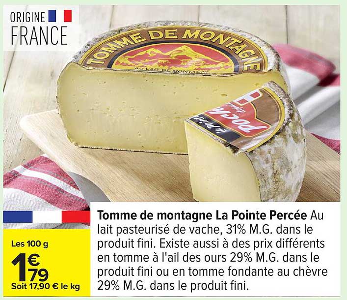 Tomme de montagne La Pointe Percée