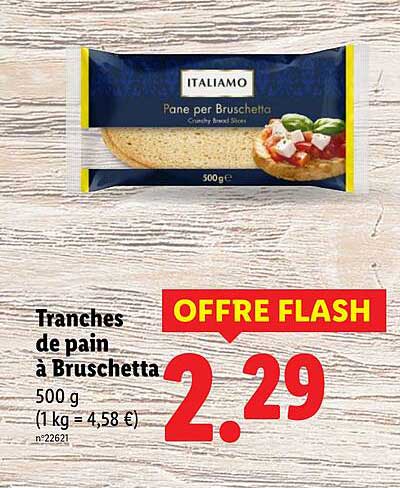 Tranches de pain à Bruschetta