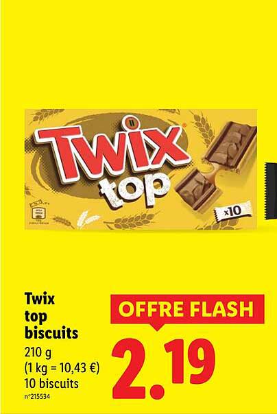 Twix top biscuits
