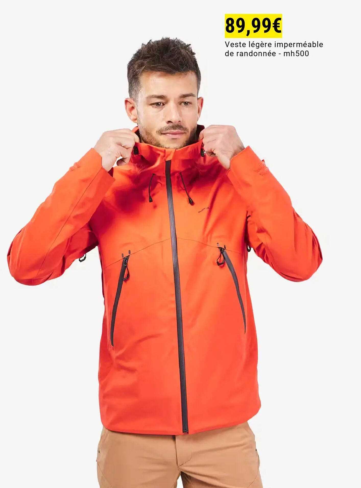 Veste légère imperméable de randonnée - mh500