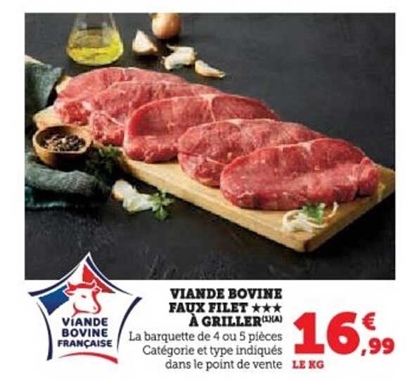 VIANDE BOVINE FAUX FILET ★★★ À GRILLER
