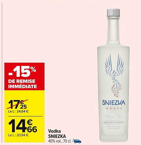 Vodka Sniezka 40% vol., 70 cl