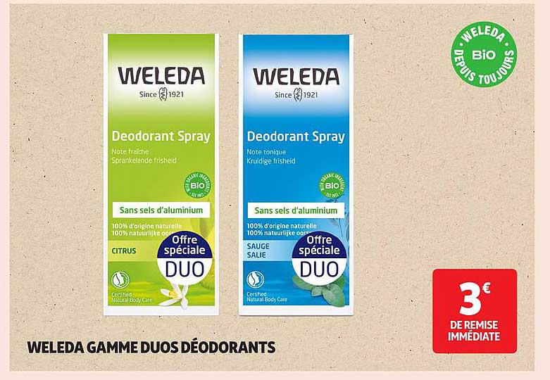 WELEDA GAMME DUOS DÉODORANTS