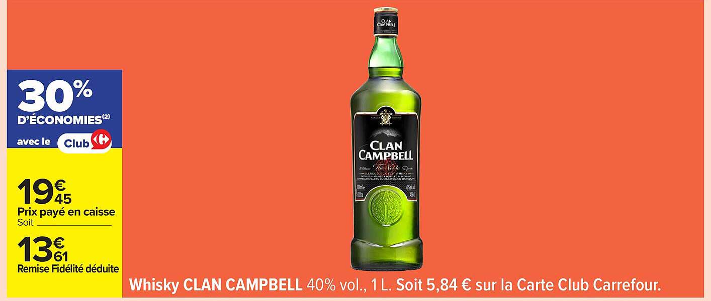 Whisky CLAN CAMPBELL 40% vol., 1L