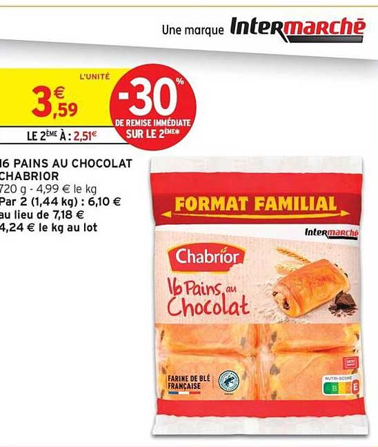 16 PAINS AU CHOCOLAT CHABRIOR