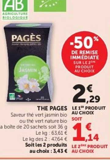 -50% DE REMISE IMMÉDIATE SUR LE 2E PRODUIT AU CHOIX