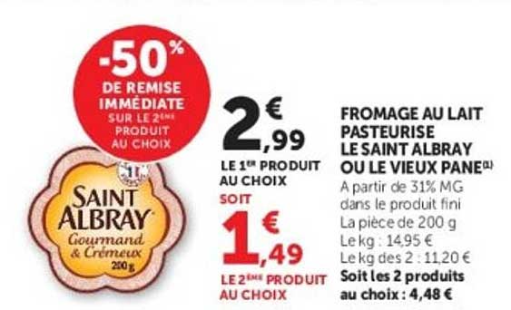 -50% DE REMISE IMMÉDIATE SUR LE 2ÈME PRODUIT AU CHOIX