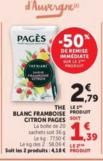 -50% de remise immédiate sur le 2ème produit