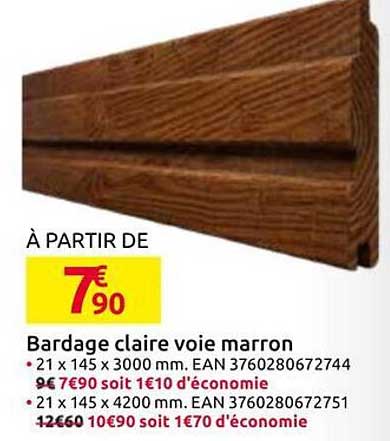 À PARTIR DE 7€90 Bardage claire voie marron
