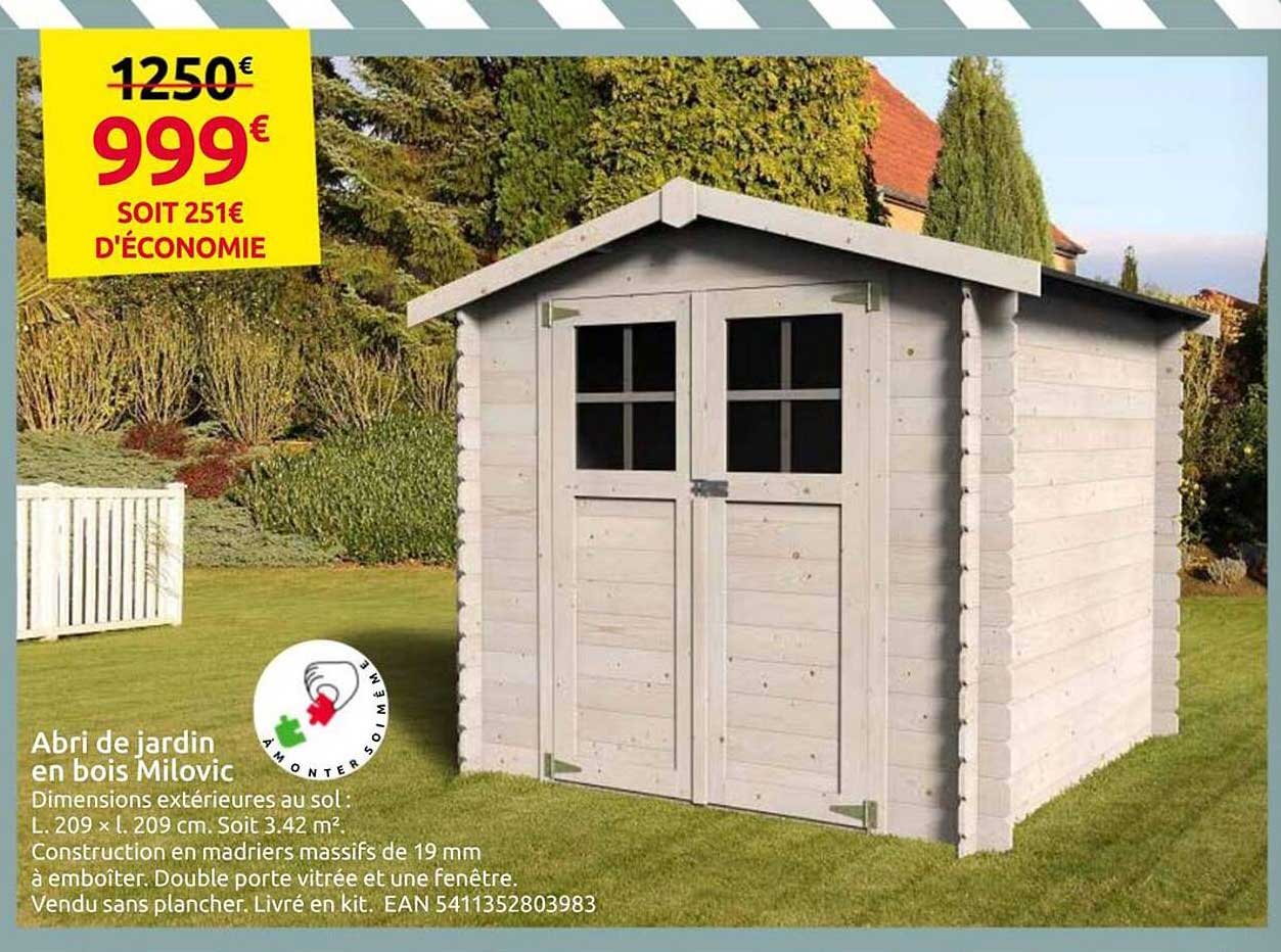 Abri de jardin en bois Milovic