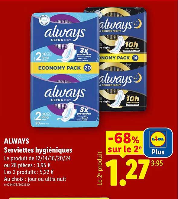 ALWAYS Serviettes hygiéniques