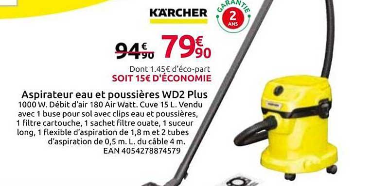 Aspirateur eau et poussières WD2 Plus