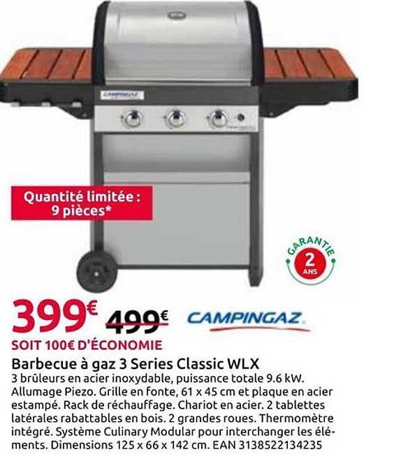 Barbecue à gaz 3 Series Classic WLX