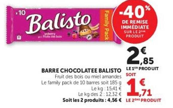 BARRE CHOCOLATEE BALISTO