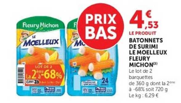 BATONNETS DE SURIMI LE MOELLEUX FLEURY MICHON(3)