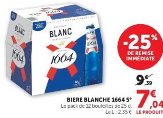 BIERE BLANCHE 1664 5°
