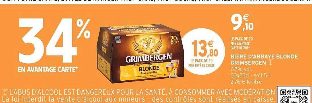 BIÈRE D'ABBAYE BLONDE GRIMBERGEN