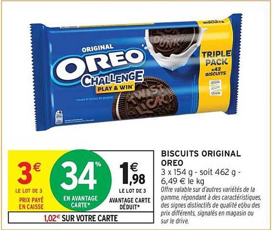 BISCUITS ORIGINAL OREO