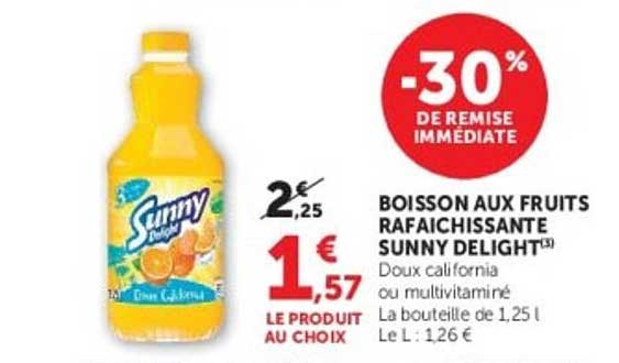 BOISSON AUX FRUITS RAFRAICHISSANTE SUNNY DELIGHT
