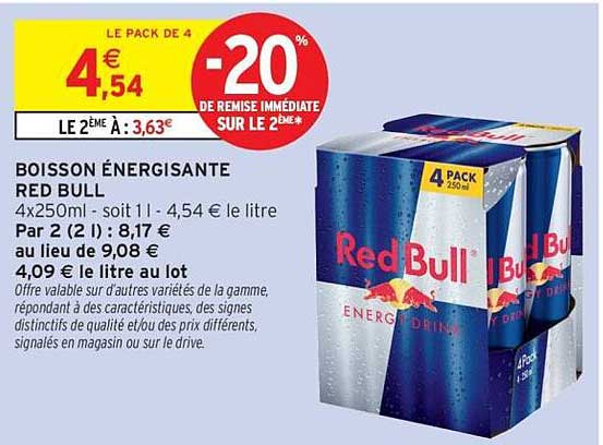 BOISSON ÉNERGISANTE RED BULL