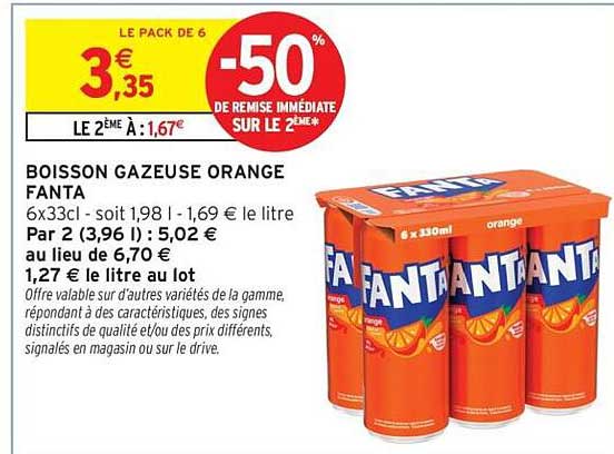 BOISSON GAZEUSE ORANGE FANTA