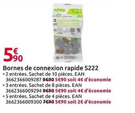 Bornes de connexion rapide S222