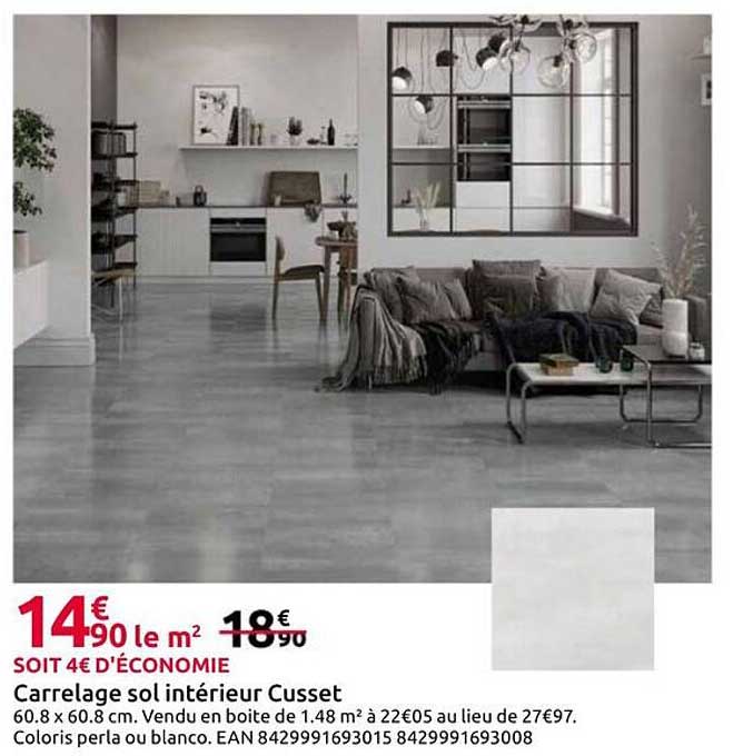 Carrelage sol intérieur Cusset