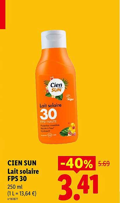 CIEN SUN Lait solaire FPS 30 250 ml