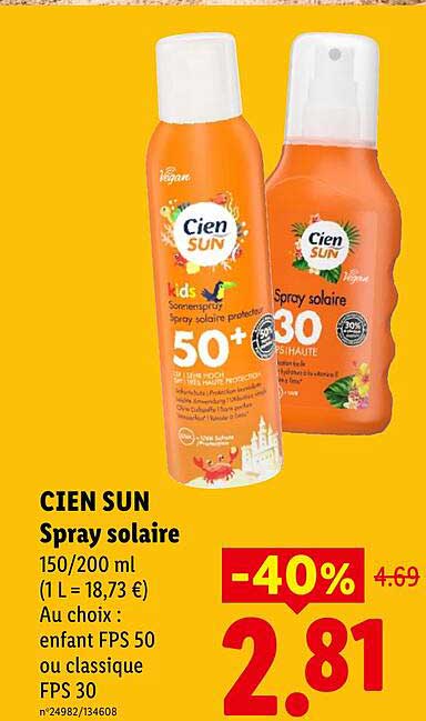 CIEN SUN Spray solaire