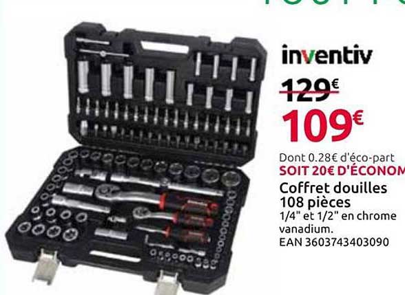 Coffret douilles 108 pièces