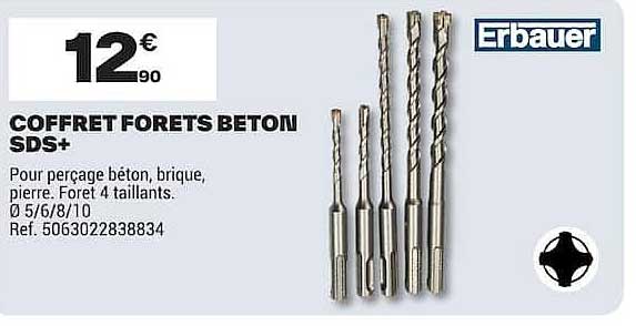 COFFRET FORETS BETON SDS+