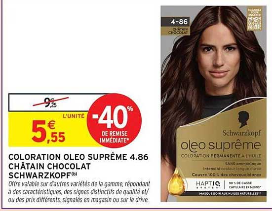 COLORATION OLEO SUPRÊME 4.86 CHÂTAIN CHOCOLAT SCHWARZKOPF