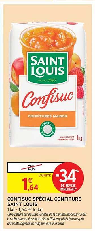 CONFISUC SPÉCIAL CONFITURE SAINT LOUIS
