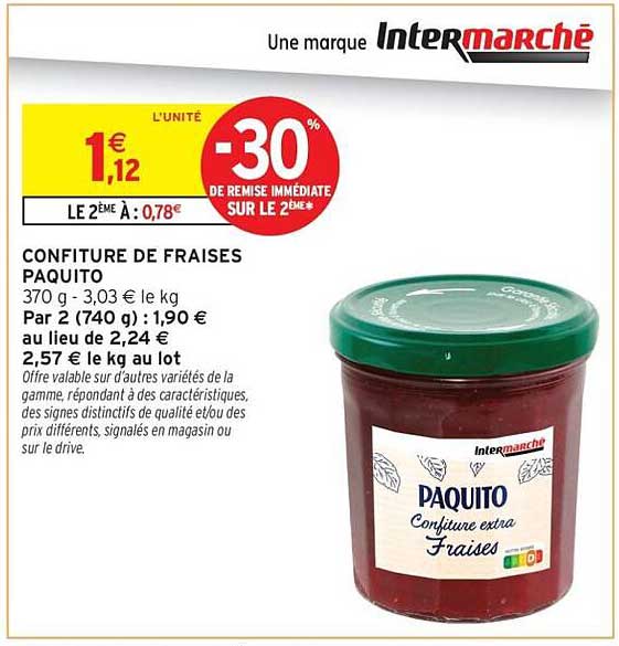CONFITURE DE FRAISES PAQUITO
