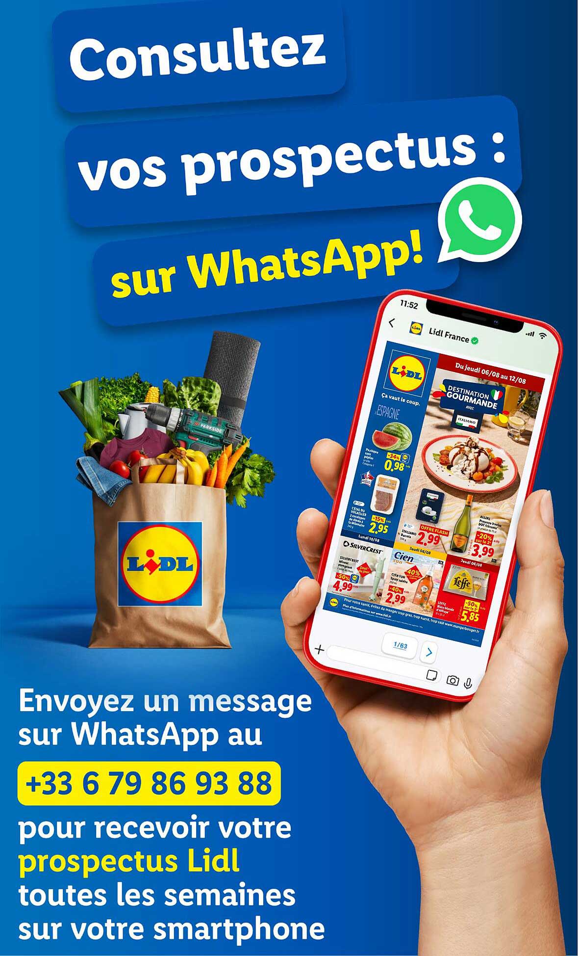 Consultez vos prospectus : sur WhatsApp!