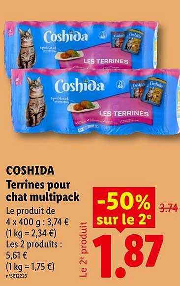 COSHIDA Terrines pour chat multipack