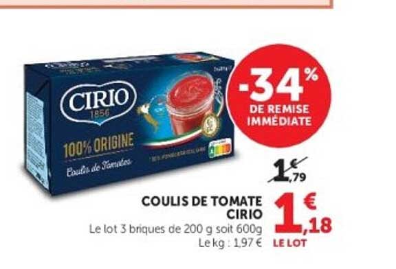 COULIS DE TOMATE CIRIO