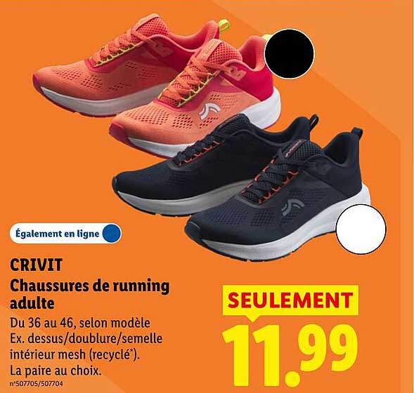 CRIVIT Chaussures de running adulte