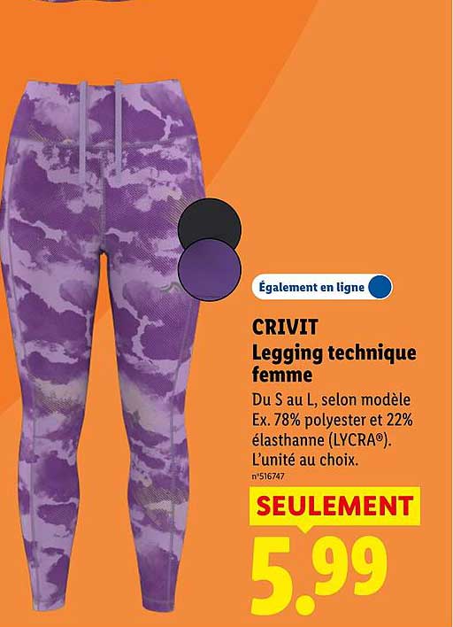 CRIVIT Legging technique femme
