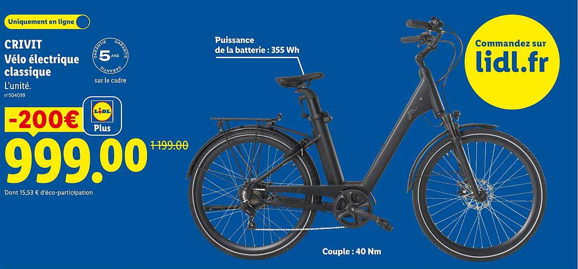CRIVIT Vélo électrique classique
