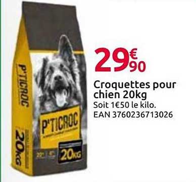 Croquettes pour chien 20kg