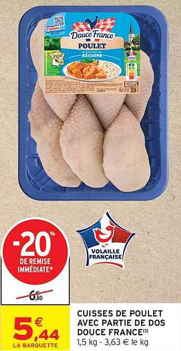 CUISSES DE POULET AVEC PARTIE DE DOS DOUCE FRANCE(1)