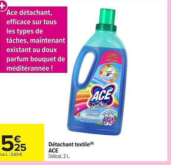 Détachant textile ACE Délicat, 2 L
